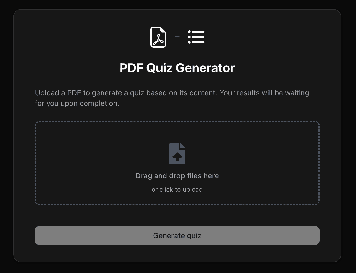 AI Quiz Generator