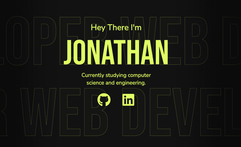 Personal Portfolio project screenshot