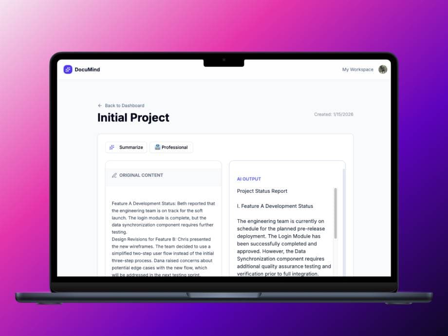 DocuMind screenshot 1
